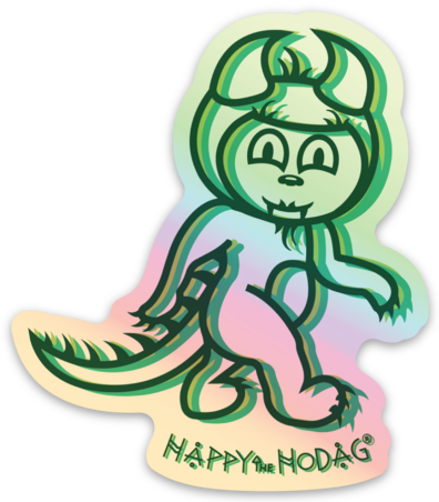 Happy Hodag Squatch Holographic Sticker