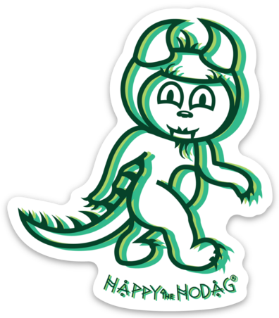 Happy Hodag Squatch Bitty Sticker