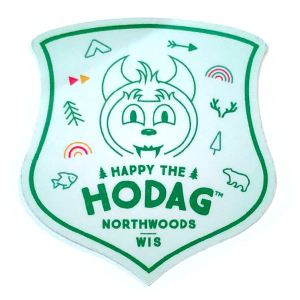 Happy the Hodag Icons of the North Badge Sticker