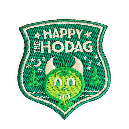Happy the Hodag Patch : Easy Iron-On Backing