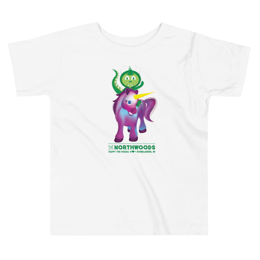 Toddler Hodag T-shirt : Hodag Riding a Unicorn Design