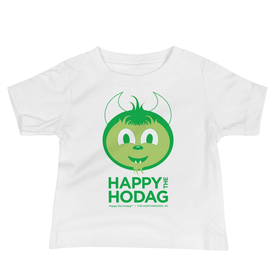 A baby Hodag smiling with the text Happy The Hodag